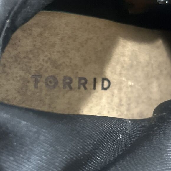 Torrid 10WW Leopard Boots Over The Knee OTK Block Heel Mob Wife Indie Sleaze - Picture 6 of 10